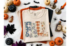 Fall Patchwork Letters PNG Shirt Design Product Image 2