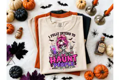 Haunt People Skeleton Halloween PNG Tee Product Image 2