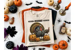 Halloween Turkey Thanksgiving PNG Tee De Product Image 2