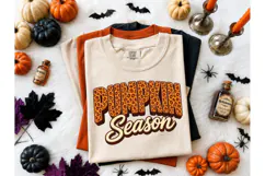 Pumpkin Season Leopard PNG Fall Tee Product Image 1