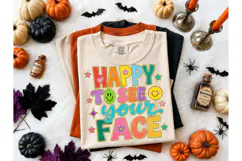 Happy To See Your Face PNG Halloween Tee Product Image 2