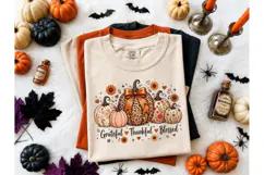 Grateful Thankful Blessed Pumpkin PNG Product Image 2