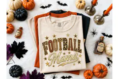 Football Mama PNG Sublimation Tee Design Product Image 2