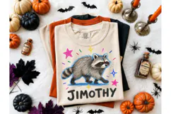 Jimothy Raccoon Halloween PNG Tee Design Product Image 1