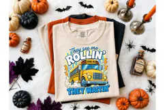 They See Me Rollin School Bus PNG Tee Product Image 2