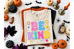 Be Kind Retro Colorful PNG Tee Design Product Image 1