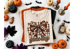 Game Day Football Bow PNG Sublimation Product Image 1