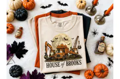 Halloween Construction Trucks PNG Tee Product Image 2