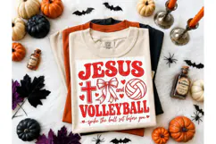 Jesus and Volleyball PNG Shirt Design Product Image 2
