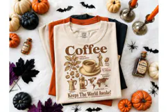 Coffee Keeps World Awake PNG Tee Design Product Image 2