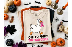 Fight Bad Cells Duck PNG Cancer Tee Product Image 2