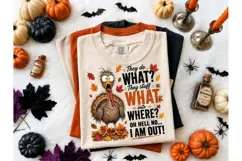 Funny Turkey Thanksgiving PNG Tee Design Product Image 1