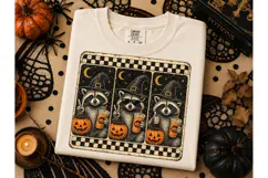 Halloween Raccoon Witch PNG Tee Design Product Image 3