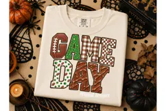 Game Day Football PNG Sublimation Tee-Game Day Football PNG Product Image 3