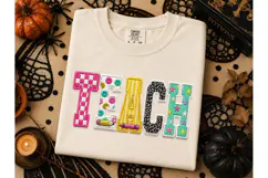 TEACH Faux Embroidery PNG Shirt Design Product Image 3