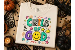 Child of God Retro Smiley PNG Tee Design Product Image 3