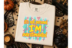Overstimulated Funny Neurodivergent PNG Product Image 2