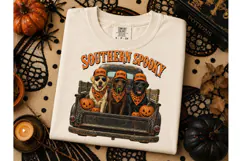 Southern Spooky Halloween Labs PNG Tee Product Image 2