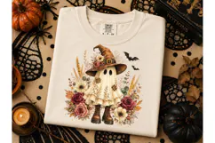 Boho Ghost Witch Floral Halloween PNG Product Image 3