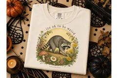 It's Ok To Be Weird Raccoon PNG Tee Product Image 2
