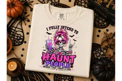 Haunt People Skeleton Halloween PNG Tee Product Image 3