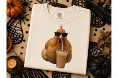 Cool Chicken Iced Coffee Halloween PNG T Product Image 3