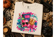 Teacher Apple Coffee PNG Sublimation Tee Product Image 3