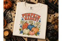 Pumpkin Market Fall Harvest PNG Tee Product Image 3