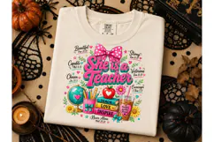 She Is A Teacher PNG Christian Tee Product Image 3