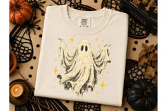 Vintage Ghost Halloween PNG Shirt Design Product Image 3