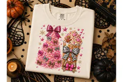 Pink Christmas Tree Latte PNG Sublimatio Product Image 1