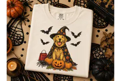 Halloween Dog Witch PNG Shirt Design Product Image 1