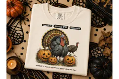 Halloween Turkey Thanksgiving PNG Tee De Product Image 3