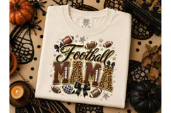 Football Mama PNG Leopard Sublimation Te Product Image 2