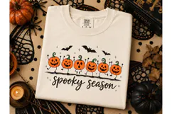 Spooky Season Dancing Pumpkins PNG Tee Product Image 3