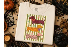 Dachshund Trio Striped PNG Tee Design Product Image 3