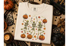 Dancing Skeletons Halloween PNG Tee-Dancing Skeletons Hallow Product Image 1
