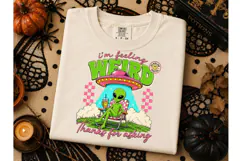 I'm Feeling Weird Alien UFO PNG Tee Product Image 3