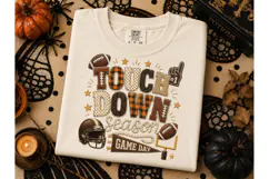 Touchdown Season PNG Football Tee Design Product Image 2