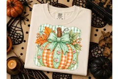 Fall Pumpkin Bow PNG Sublimation Tee Product Image 3