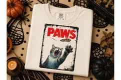 PAWS Cat Mouse Jaws Parody PNG Tee Product Image 3