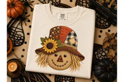 Fall Scarecrow Sunflower PNG Shirt Desig Product Image 2