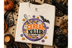 Cereal Killer Halloween PNG Tee Design Product Image 2