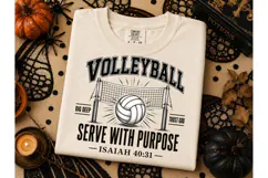 Volleyball Serve With Purpose PNG Tee Product Image 2
