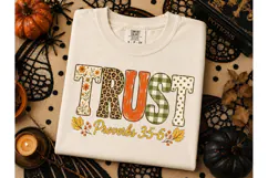 Trust Proverbs 3:5-6 Fall PNG Tee Design-Trust Proverbs 3:5- Product Image 3