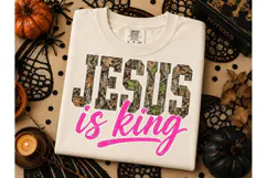 Jesus Is King Camo PNG Shirt Design Product Image 2