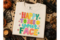 Happy To See Your Face PNG Halloween Tee Product Image 3