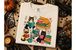 Bookish Cats Reading PNG Shirt Design Product Image 3