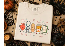 Cute Medical Halloween PNG Nurse Tee Des Product Image 3