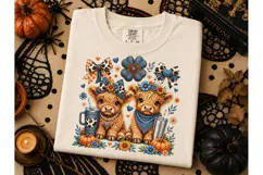Highland Cow Fall Pumpkin PNG Tee Design-Highland Cow Fall P Product Image 2